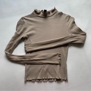 mock neck long sleeve top